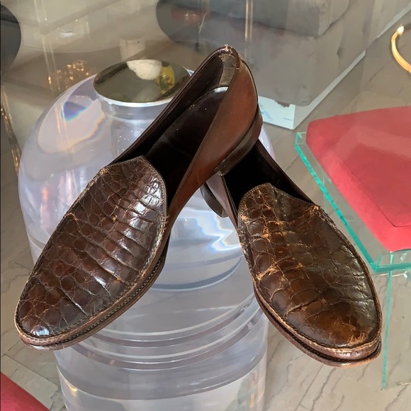 Leather and Alligator Skin men’s shoes size 12 main image 4